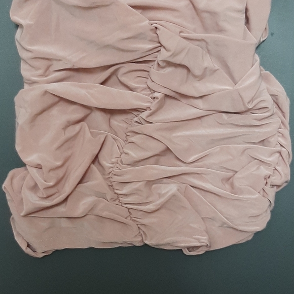 Last One🎉Dusty Pink Bandeau Ruched Midi Dress - Picture 9 of 9